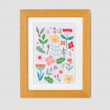 Floral cross stitch kit