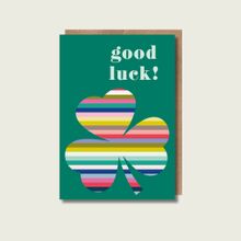 Good luck shamrock card, goodbye card, new job card