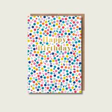 Happy Birthday Card with gold foil