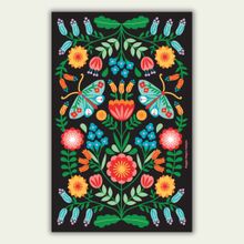 A4 Dark Moths & Flowers print