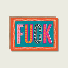 F*CK type card, adult themed sweary card