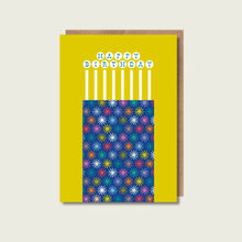 Cake and Candles Happy Birthday Card
