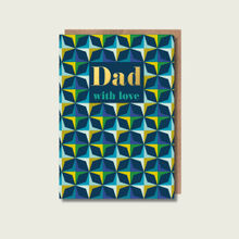 Dad Birthday Card, gold foil type