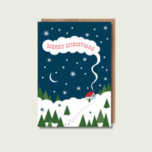 Cabin in the forest Christmas Card