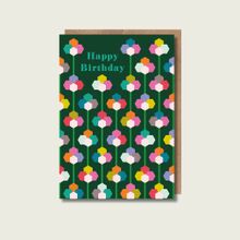 Flowers Green Birthday Card