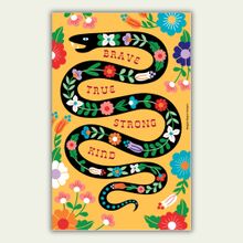 Bright Snake Tea Towel