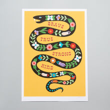 A4 Bright Snake Print