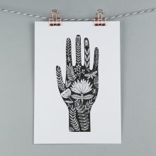 Tattoo hand illustration, A5 print