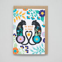 Folk Cats greeting card