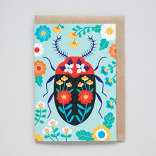 Bright Beetle greeting card