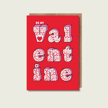 Valentine decorative letters card