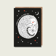 I want to curl up with you Cat Valentine card