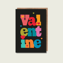 Valentine funky letters card