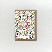 Ditsy Christmas Foliage greetings card