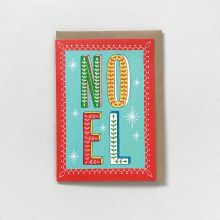 NOEL Letters Christmas Greetings Card