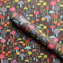 Toadstools gift wrap