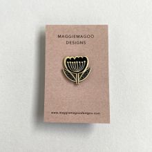 Flower enamel pin badge