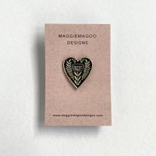 Heart enamel pin badge