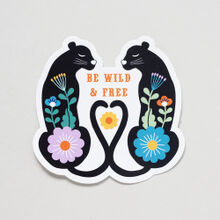 Sticker - Two Folk Cats