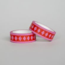 Pink and red diamond washi tape
