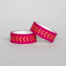 Yellow vines on hot pink washi tape