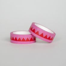 Pink and red triangle patterned washi tape