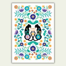 A4 Two Folk Cats