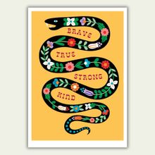 A4 Bright Snake Print