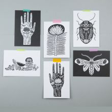 Folk art postcard pack