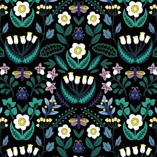Forest floral pattern pattern