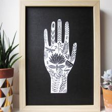 Folk art hand illustration