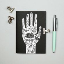 A6 notebook, folk art hand illustration
