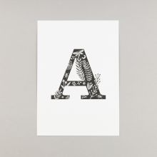 A4 alphabet print, letters A - I