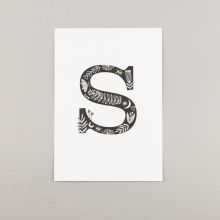A4 alphabet print, letter S - Z