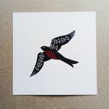 Swallow screenprint