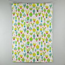 Mini cactus pattern tea towel