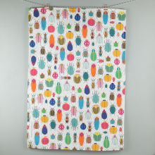 Bugs and beetles pattern tea towel