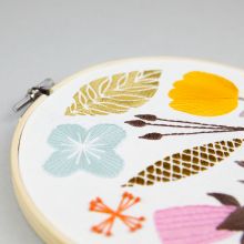 DIY floral embroidery design to stitch yourself at home