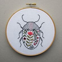 Beetle design embroidery craft kit