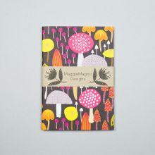 A6 notebook toadstools and mushrooms pattern