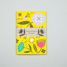 A6 notebook, yellow floral design