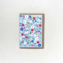 Flowers & birds pattern card