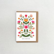 Floral bouquet card