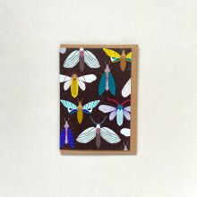 Moths greetings card