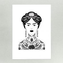 Tattooed woman A4 print