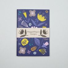 A6 dark floral notebook