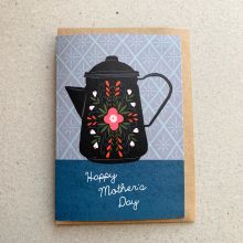 Mother's Day card coffee pot design, Happy Mother's Day