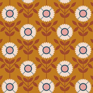 Retro sunflowers pattern